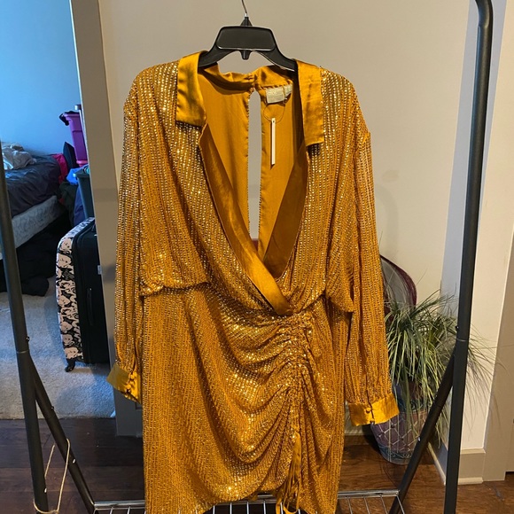 ASOS Curve Dresses & Skirts - Mustard Sequined Dress